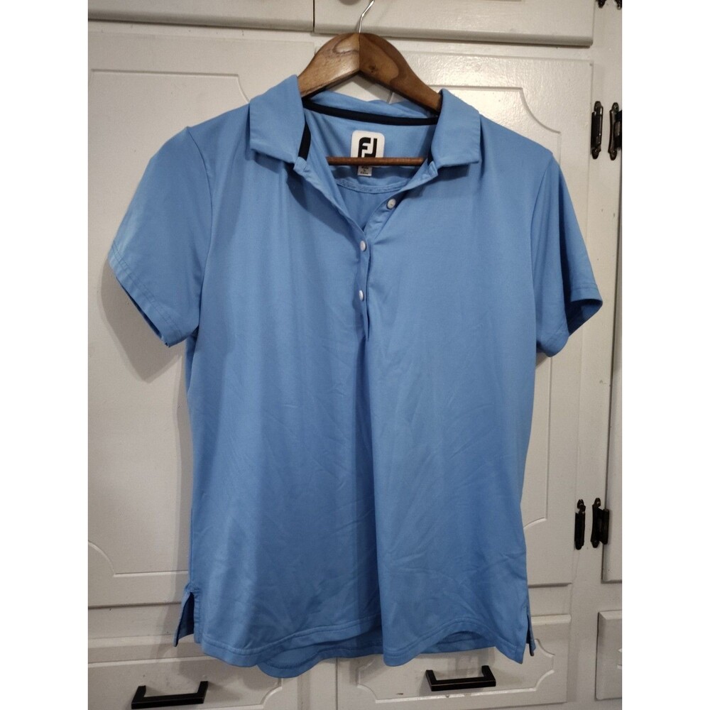 FootJoy FJ Women's Mint Green Golf Polo Short Sleeve Shirt Polyester Size Large